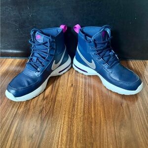 Big Kid's Nike Air Max Goaterra 2.0 Midnight Navy/Vivid Purple/Metallic Silver